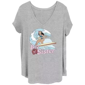 Футболка большого размера Big Sister для серфинга Disney's Lilo & Stitch Nani Juniors с рисунком Disney