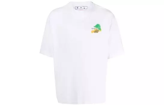 Футболка большого размера Brush Arrows Off-White, белый