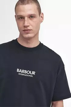 Футболка большого размера из 100% хлопка Barbour International, черный