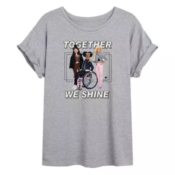 Футболка большого размера Junior's Barbie Shine Together Licensed Character