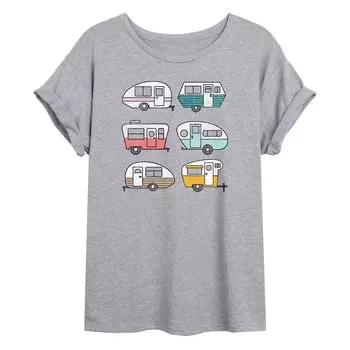 Футболка большого размера Junior's Camper Grid Licensed Character