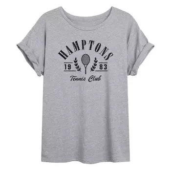 Футболка большого размера Junior's Hamptons Tennis Club Licensed Character