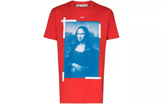 Футболка большого размера «Мона Лиза» Off-White, красный