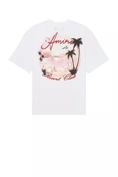 Футболка большого размера с аэрографом Amiri, белый