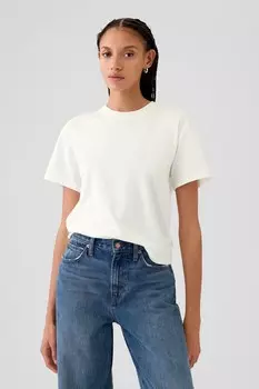 Футболка большого размера с круглым вырезом и короткими рукавами Gap, белый