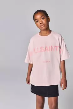Футболка большого размера с логотипом для девочек Smallsaints, розовый