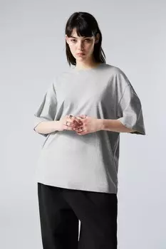 Футболка большого размера Weekday, серый