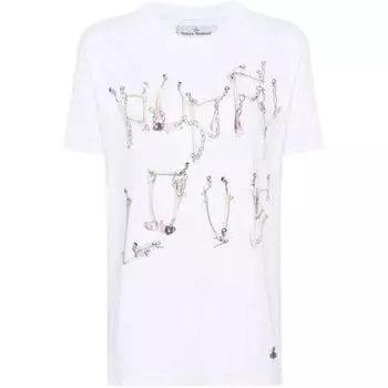 Футболка Bones 'n Chain из хлопка Vivienne Westwood, белый