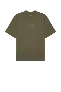 Футболка bones с коротким рукавом Allsaints, зеленый