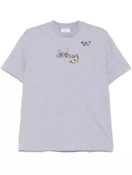 Футболка Bookish Butterfly Off-White, серый