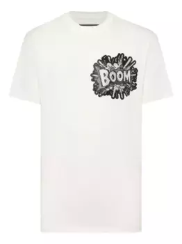Футболка Boom с пайетками Philipp Plein, белый