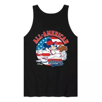 Футболка-борцовка мужская Mickey Mouse в стиле американа Disney, черный