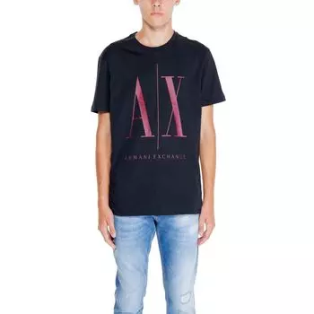 Футболка бордового цвета из хлопка Armani Exchange