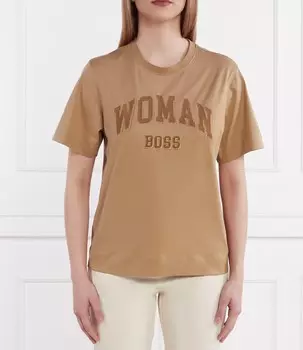 Футболка BOSS BLACK Elpha Regular Fit, кэмел