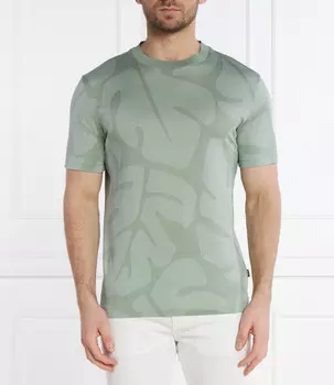 Футболка BOSS BLACK Thompson Slim Fit, зеленый