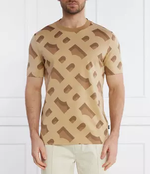 Футболка BOSS BLACK Tiburt 419 Regular Fit mercerised, бежевый