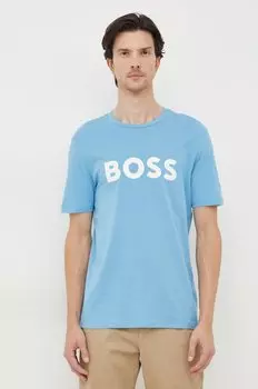 Футболка BOSS Casual из хлопка Boss Orange, синий