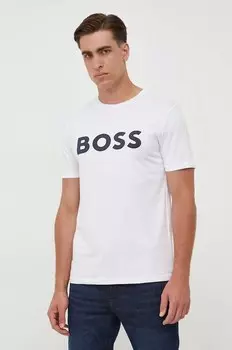 Футболка BOSS Casual из хлопка Boss Orange, бежевый