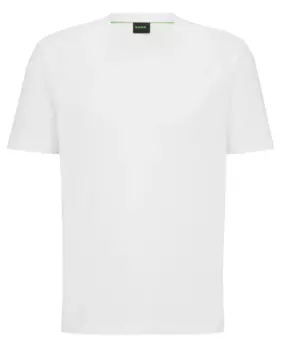 Футболка Boss Cotton-jersey With Logo Collar, белый