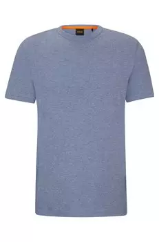 Футболка Boss Cotton-jersey With Tonal Logo, голубой