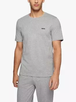 Футболка BOSS для отдыха из смесового хлопка HUGO BOSS, средне-серый