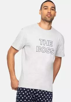 Футболка BOSS FAMILY Threadbare, серый