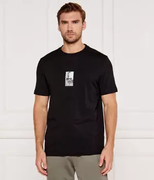 Футболка Boss Green Tee 4 с принтом на обеих сторонах, черный