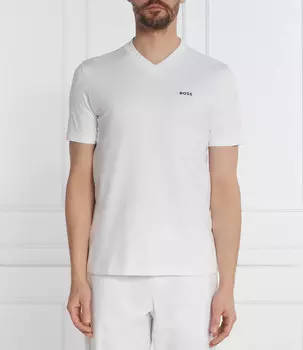 Футболка BOSS GREEN Tee V Regular Fit stretch, белый