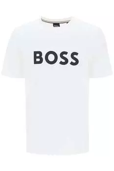 Футболка Boss Men's Tiburt 354 с принтом логотипа, белый