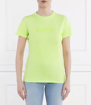 Футболка BOSS ORANGE C_ELOGO_5 Regular Fit, лаймовый