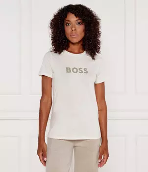 Футболка BOSS ORANGE C_Elogo_5 Regular Fit, экрю