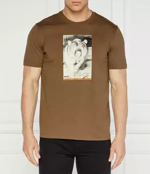 Футболка BOSS ORANGE Regular Fit, коричневый