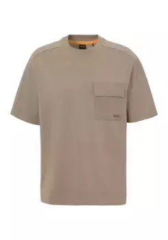 Футболка BOSS ORANGE "Te_PocketCargo", с карманом-карго, цвет Open Brown246