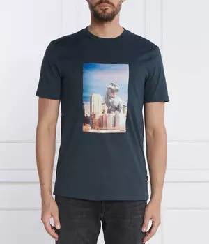 Футболка Boss Orange Тефрагил Regular Fit, синий