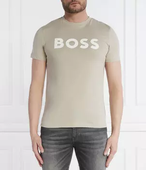 Футболка BOSS ORANGE Thinking Regular Fit, бежевый
