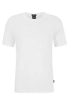 Футболка Boss Slim-fit Short-sleeved In Mercerized Cotton, белый