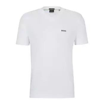 Футболка BOSS V 10256064 short sleeve v neck, белый