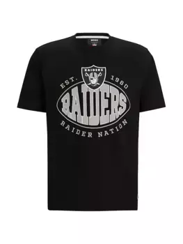 Футболка BOSS x NFL из эластичного хлопка Boss, цвет raiders black