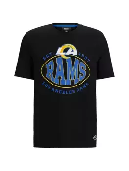 Футболка BOSS x NFL из эластичного хлопка Boss, цвет rams black