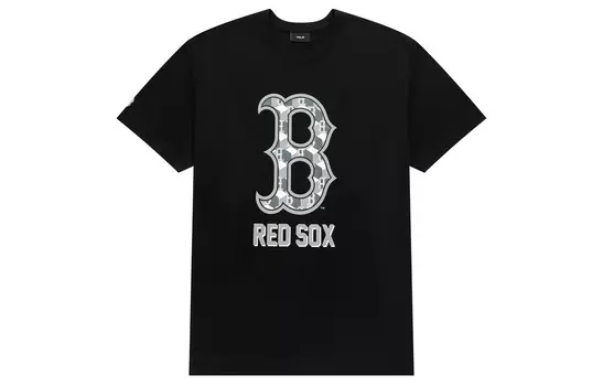 Футболка Boston Red Sox унисекс, черная Mlb, черный