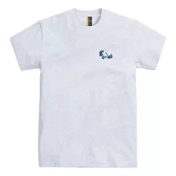 Футболка botanical floral tee 'light heather grey' Kith, серый
