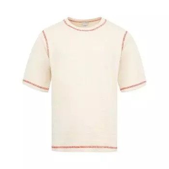Футболка Bottega Veneta Waffle Tee 'Chalk', белый