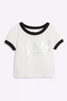 Футболка Bowie для девочек River Island, белый