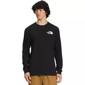 Футболка Box NSE с длинными рукавами мужская The North Face, черный/белый