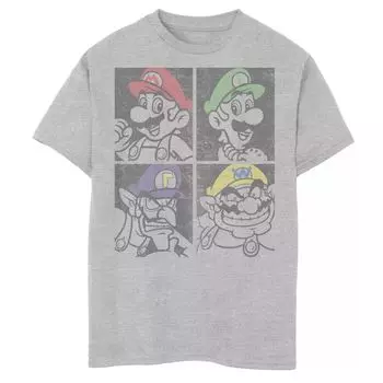 Футболка Box Up с рисунком Super Mario Mario Luigi Wario Waluigi для мальчиков 8–20 лет Licensed Character