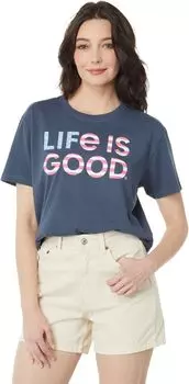 Футболка Boxy Crusher с короткими рукавами Life is Good, цвет Darkest Blue