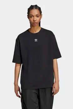 Футболка Boyfriend из 100% хлопка, базовая модель Adidas Originals, черный