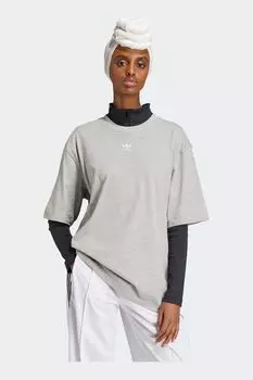 Футболка Boyfriend из 100% хлопка, базовая модель Adidas Originals, серый