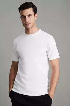 Футболка Bradley из интерлок-джерси с круглым вырезом Reiss, белый