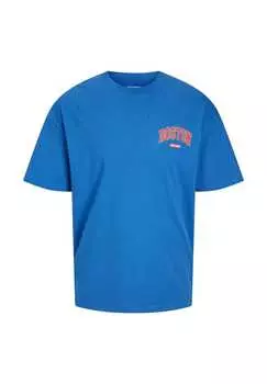 Футболка bradley varsity back tee рубашка с коротким рукавом Jack & Jones, синий